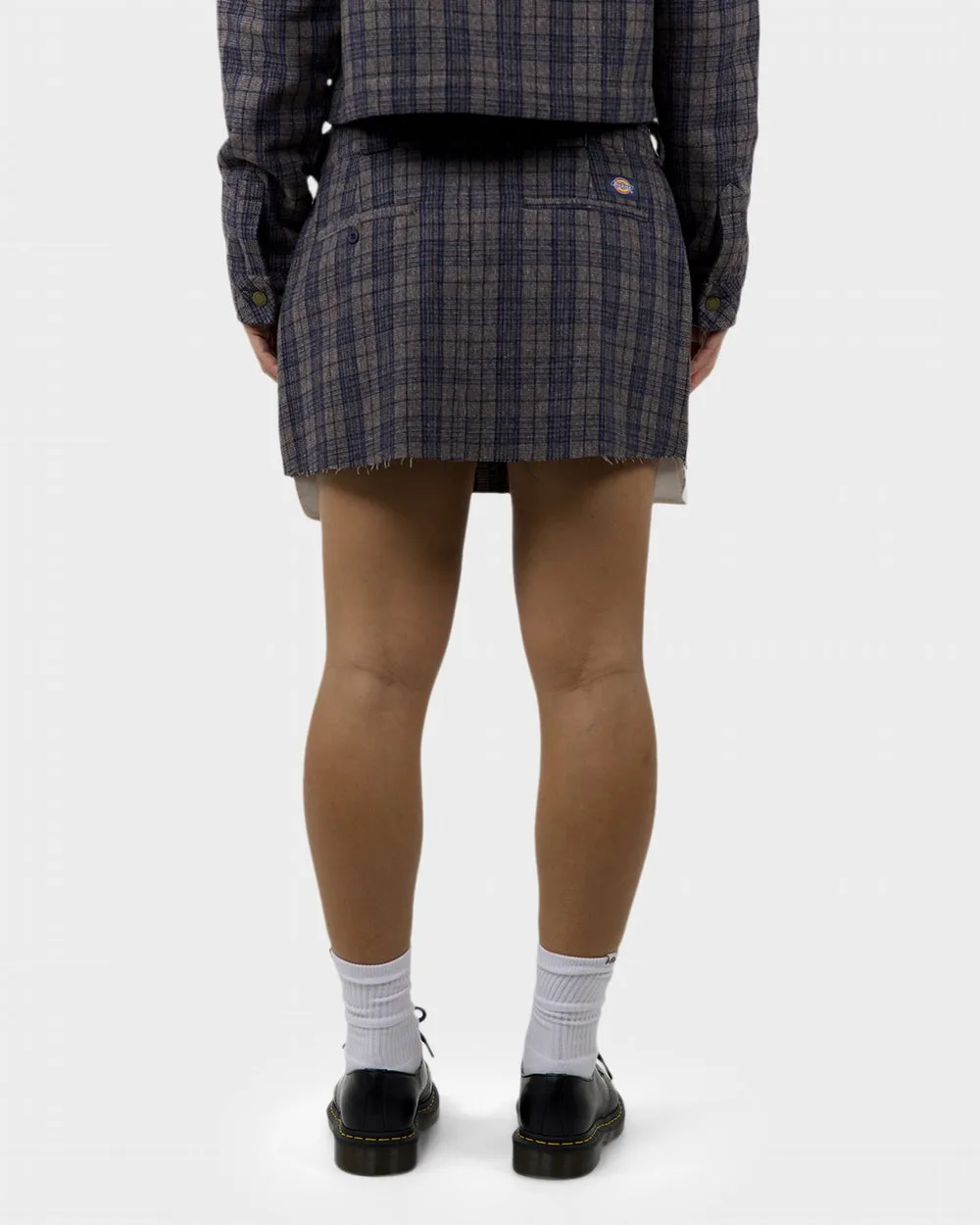 Dickies Savannah Pleated Plaid Mini Skirt