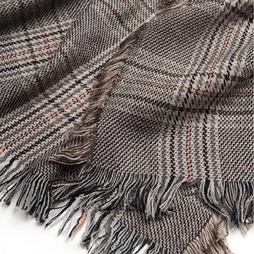 Double-sided Plaid Design Scarf Wrap for Women