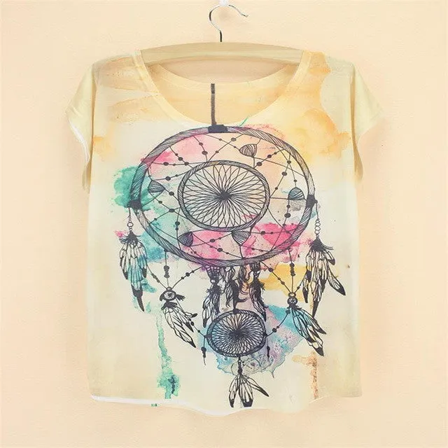 Dreamcatcher Print Cotton T-shirt