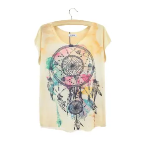 Dreamcatcher Print Cotton T-shirt