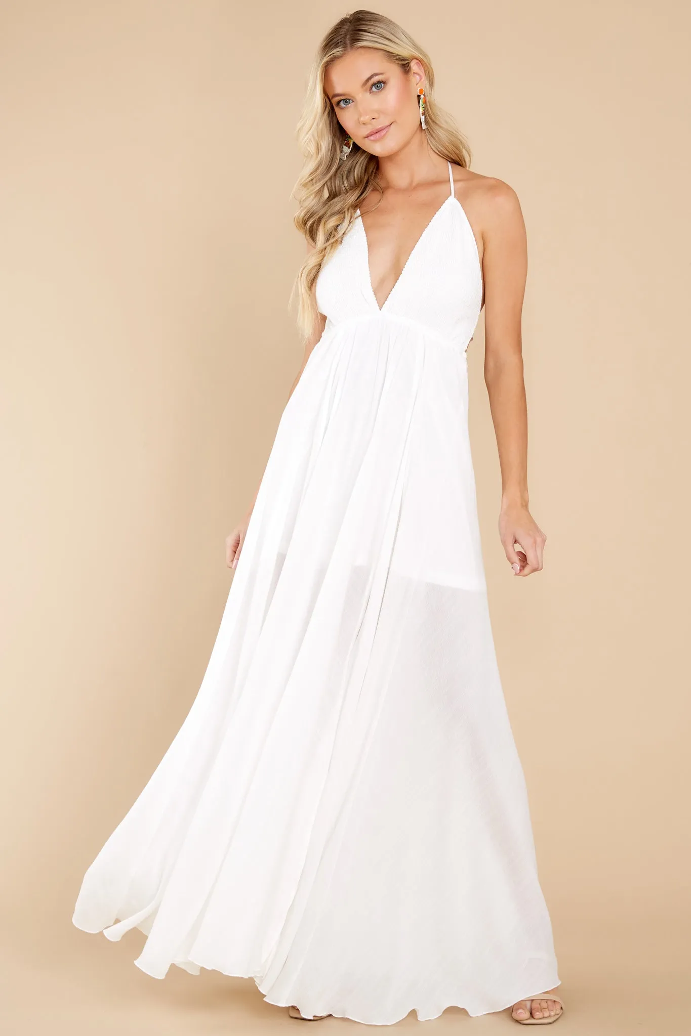 Easy To Admire White Maxi Dress