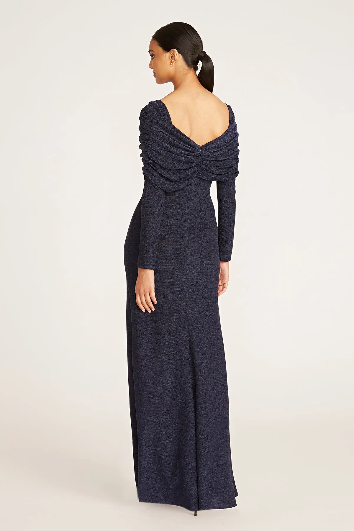 Edna Twist Shawl Column Gown