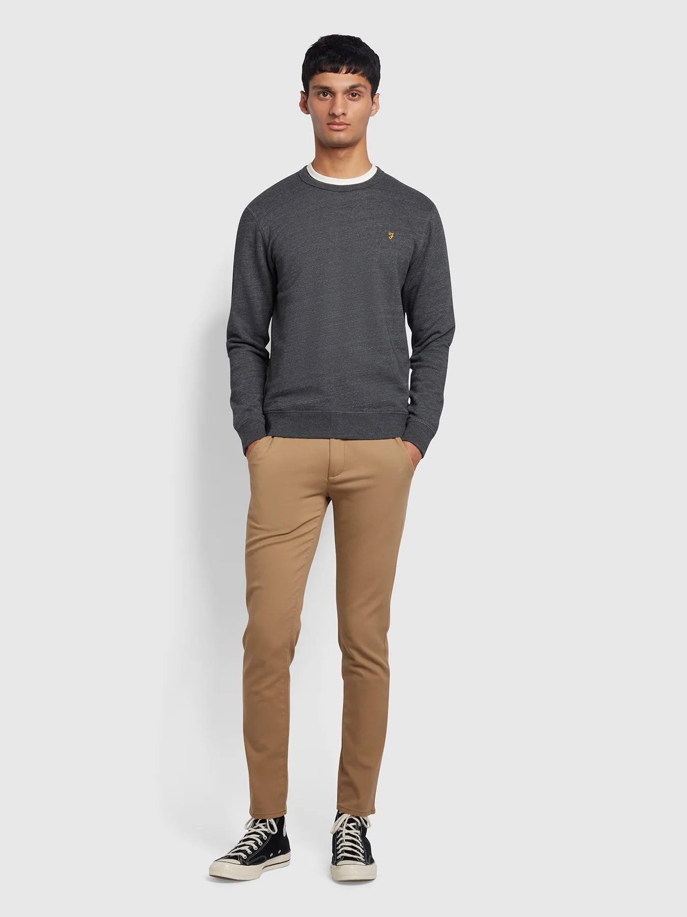 Endmore Skinny Fit Chinos In Beige