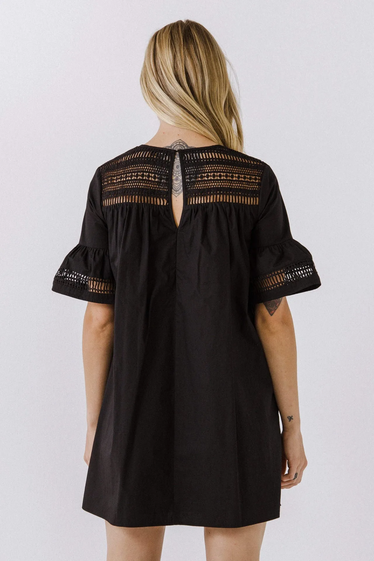 English Factory - Lace Detail Mini Dress