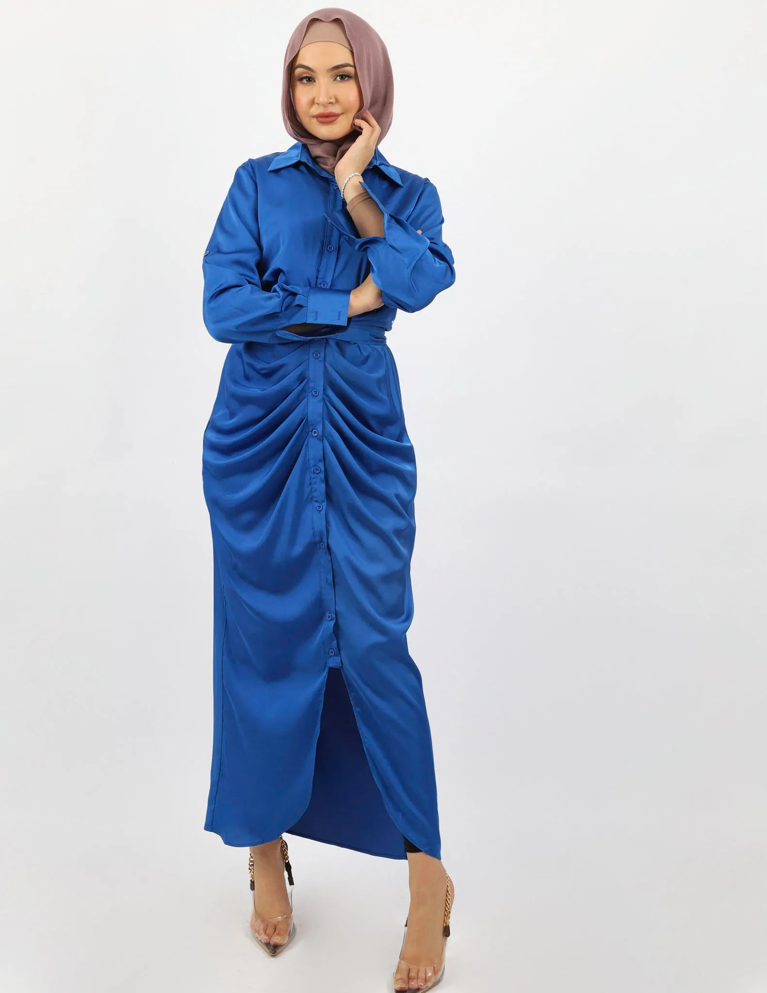 Escape Bella Ruched Maxi Dress