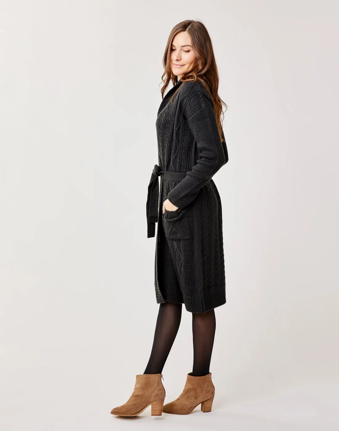 Etta Shawl Cardigan: Black - FINAL SALE