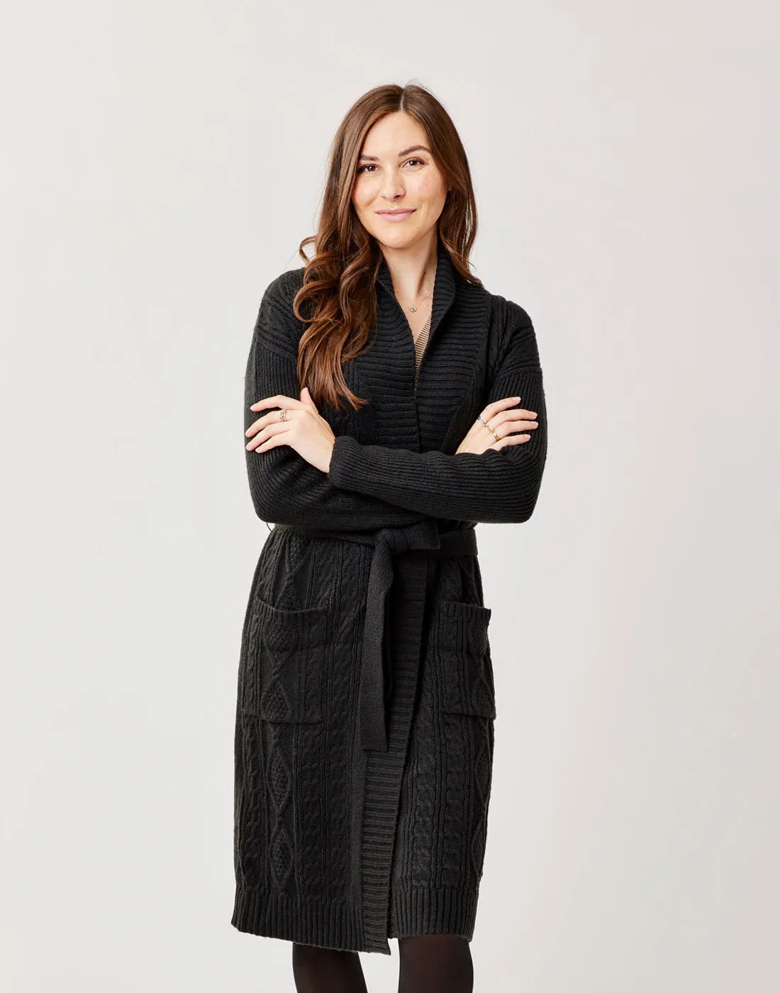 Etta Shawl Cardigan: Black - FINAL SALE