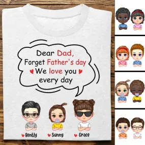 Father's Day - Peeking Doll Kids Happy Father‘s Day - Personalized T-Shirt (TB)