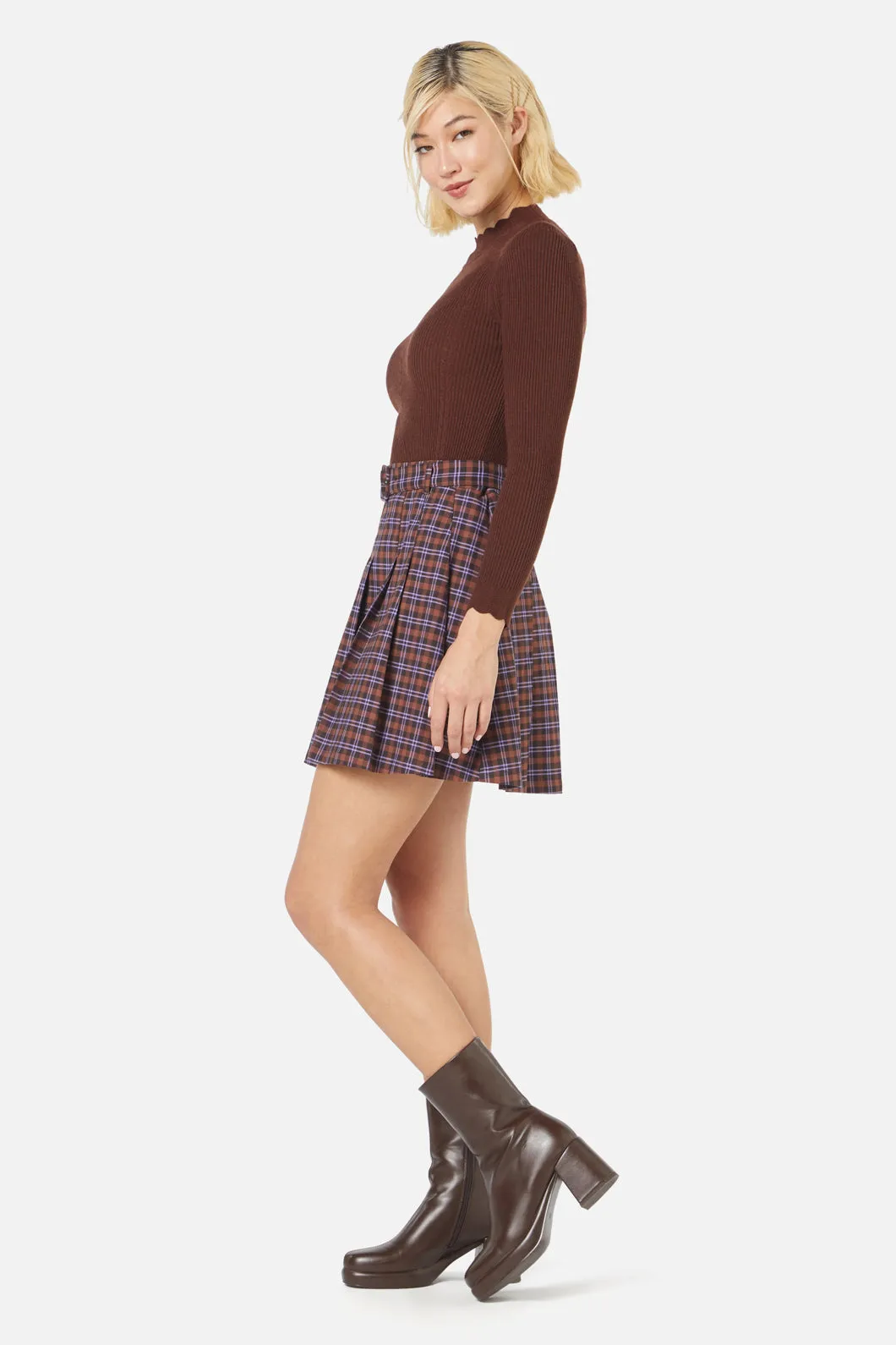 Frances Check Skirt