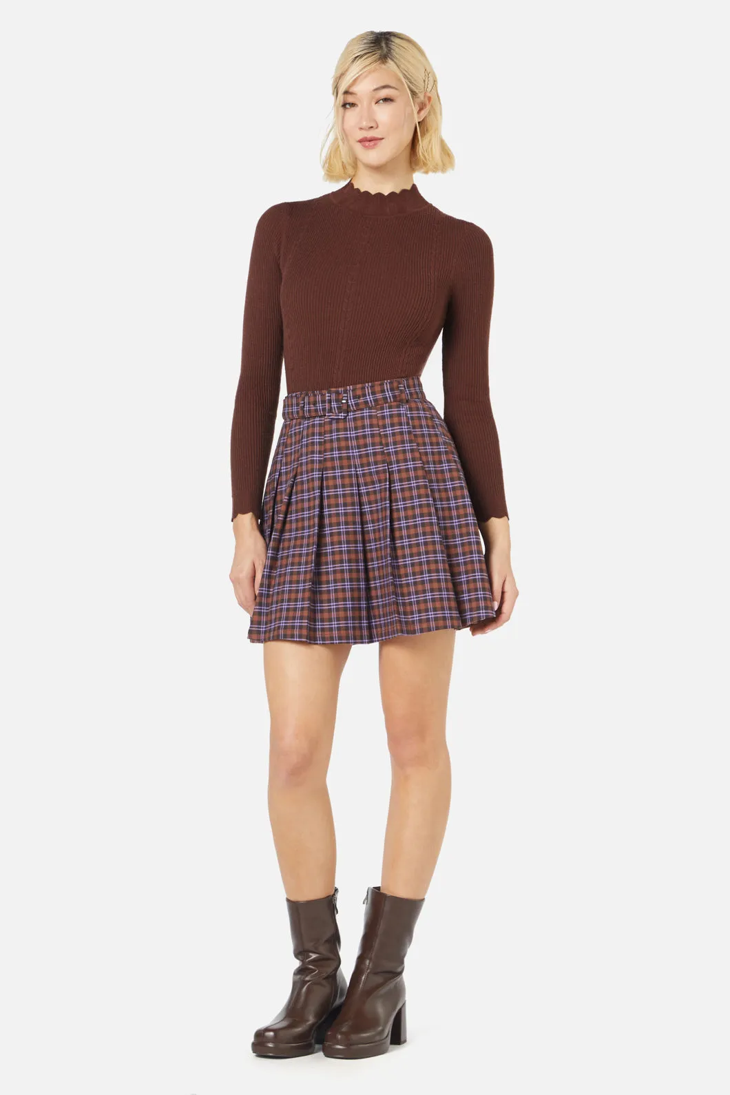 Frances Check Skirt