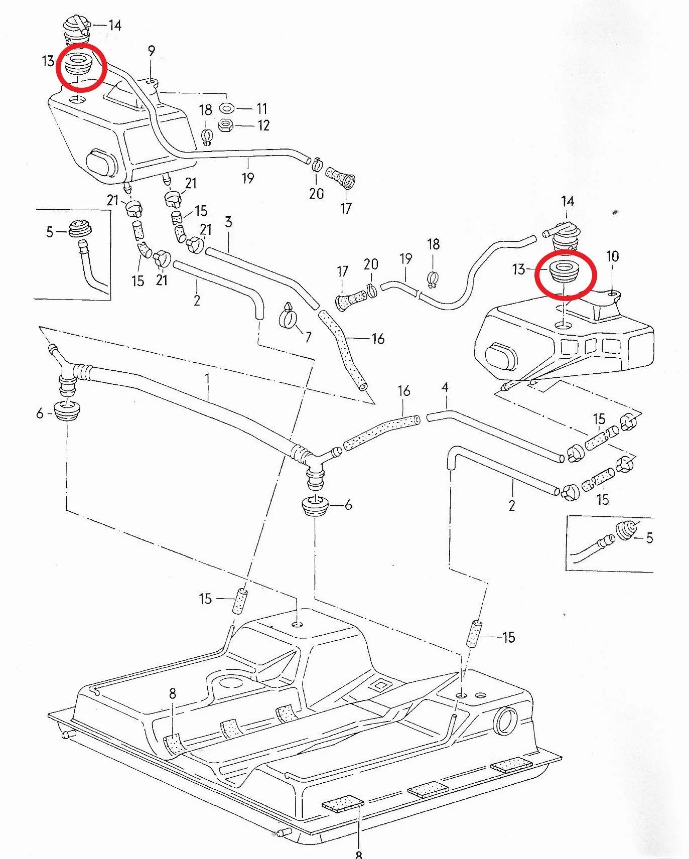 Fuel Expansion Tank Grommet T3