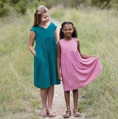 Geranium Dress and Top - Sizes 6 to 12 Years - Made by Rae