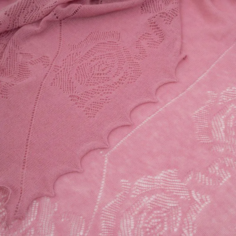 G.H.Hurt & Son Amy Rose Lambswool Shawl - Pink