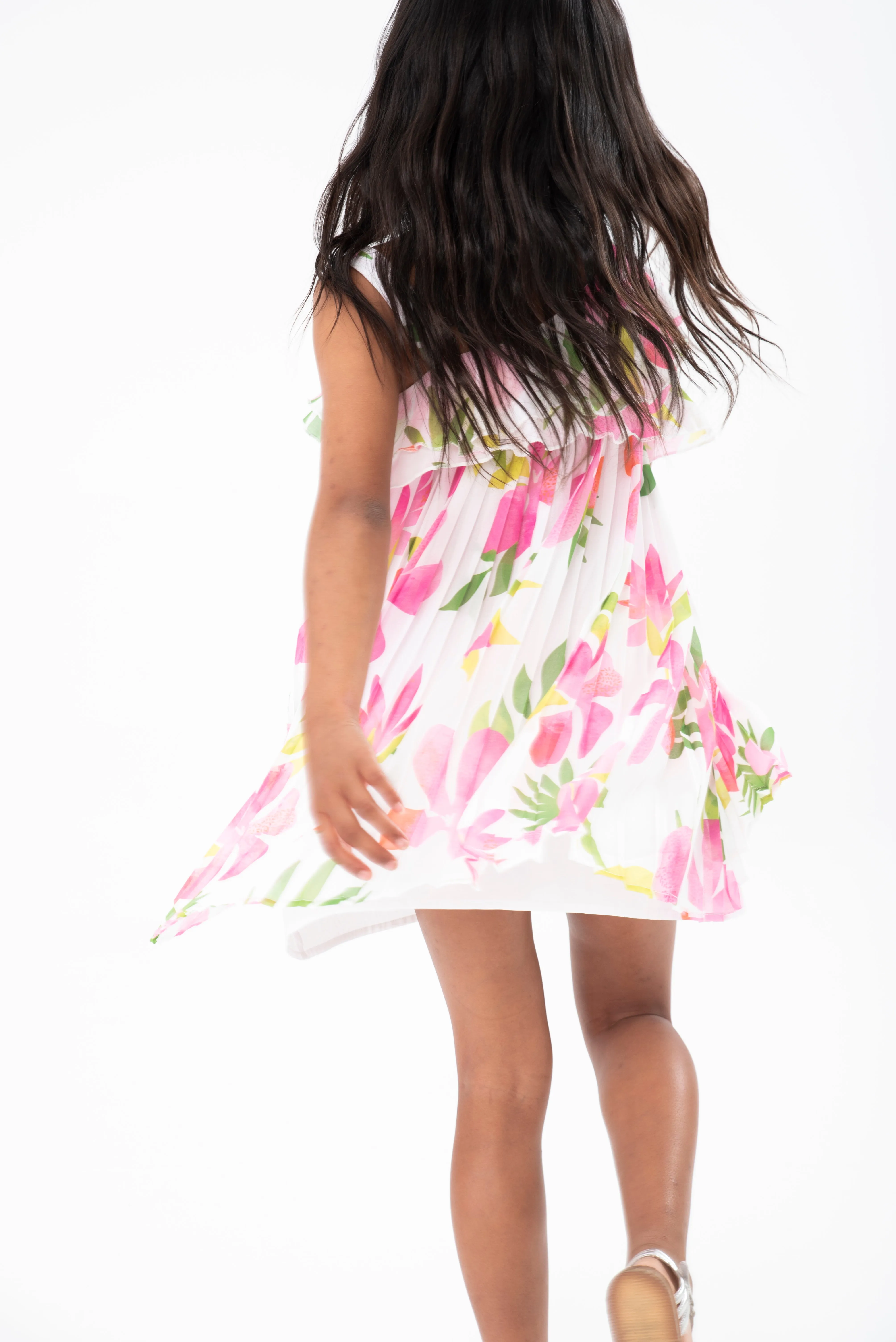 Girls Flower Chiffon Dress