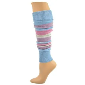 Girl's Stripe Lambswool Knee Hi Leg Warmers