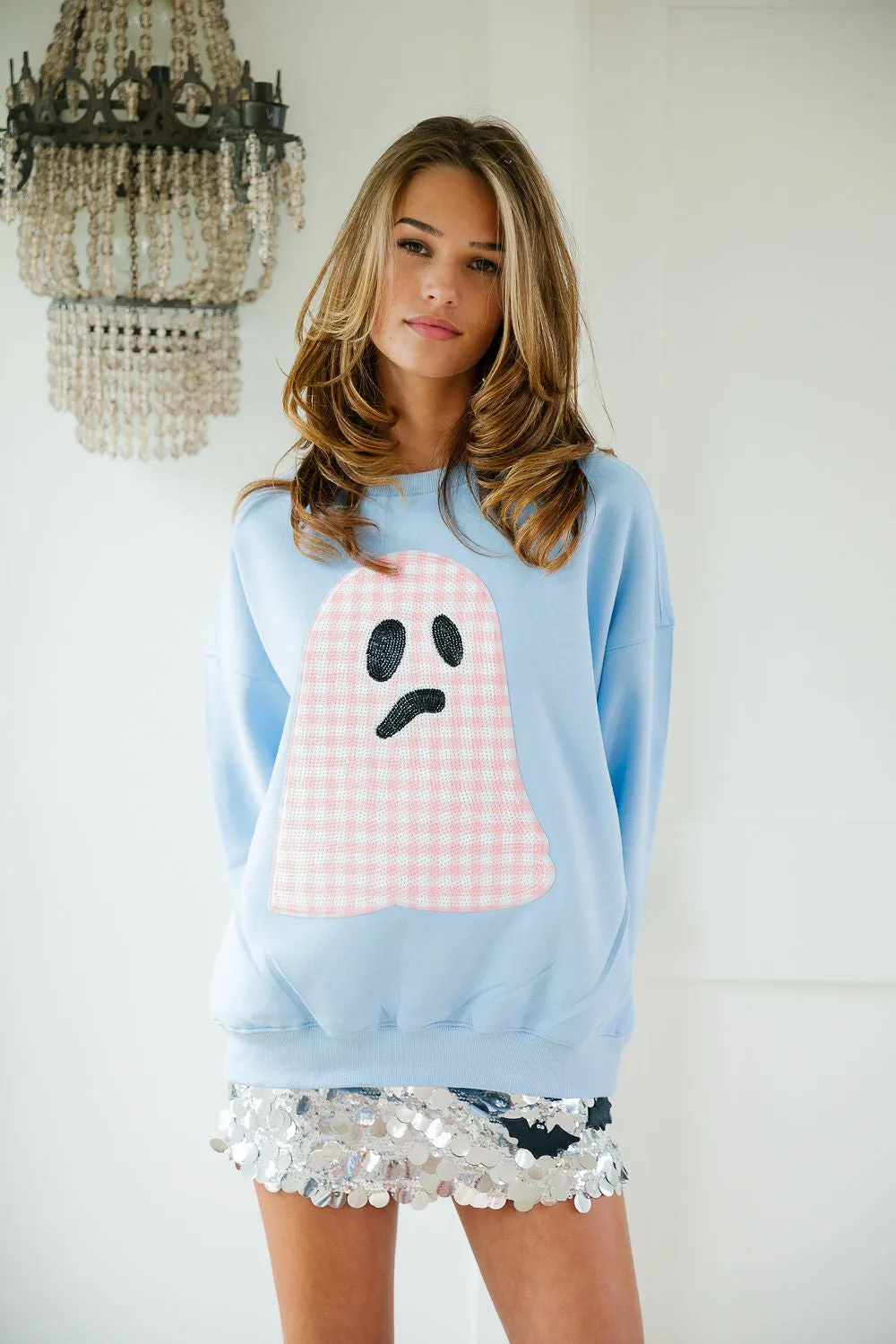 GIRLY GHOST BLUE PULLOVER