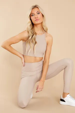 Glitter Anna Taupe Tank