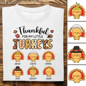 Grandma - Thankful For My Little TurKeys Grandma - Personalized T-shirt