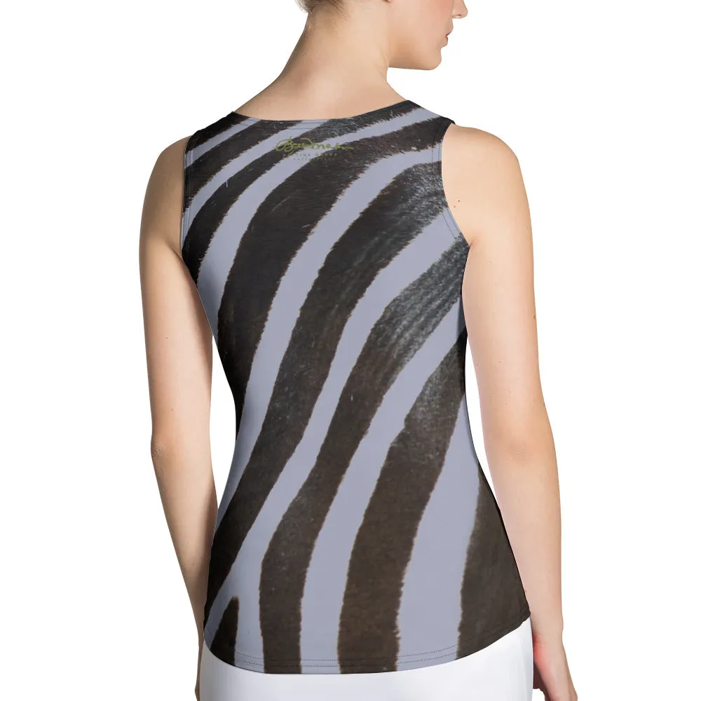 Grey Zebra Tank Top