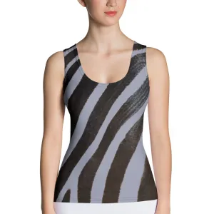 Grey Zebra Tank Top