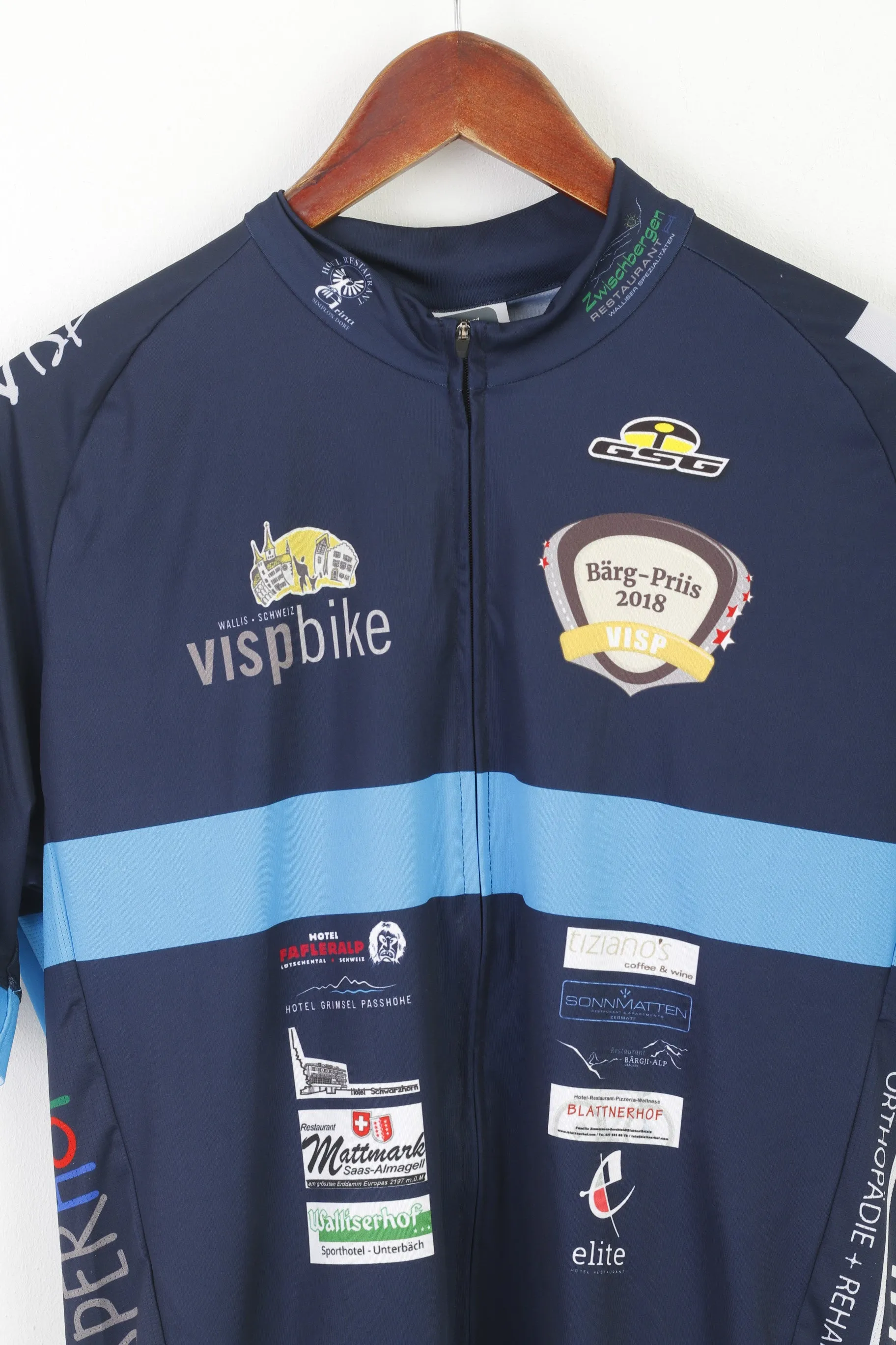 GSG 3XL Sport Shirt Hand Made Italy Vispbike Sportswear Classic Top