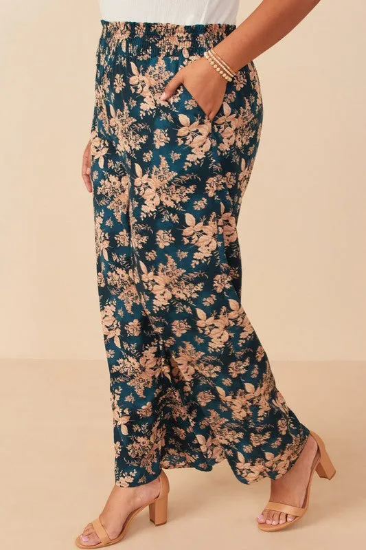 HAY108 - FLORAL WIDE LEG PANT