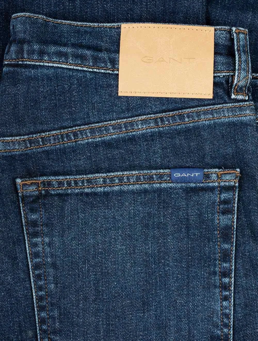 Hayes Slim Fit Jeans Dark Blue Worn In