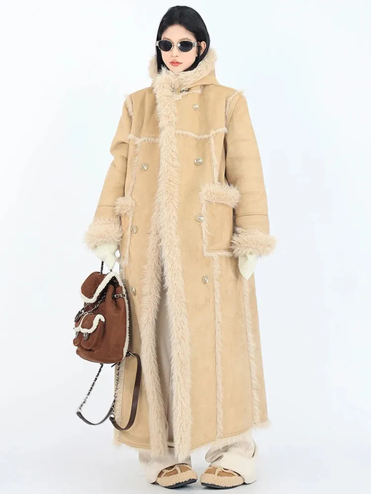 HEYFANCYSTYLE Reversible Elegance Suede Leather Coat