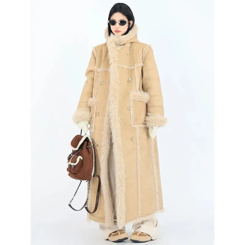 HEYFANCYSTYLE Reversible Elegance Suede Leather Coat