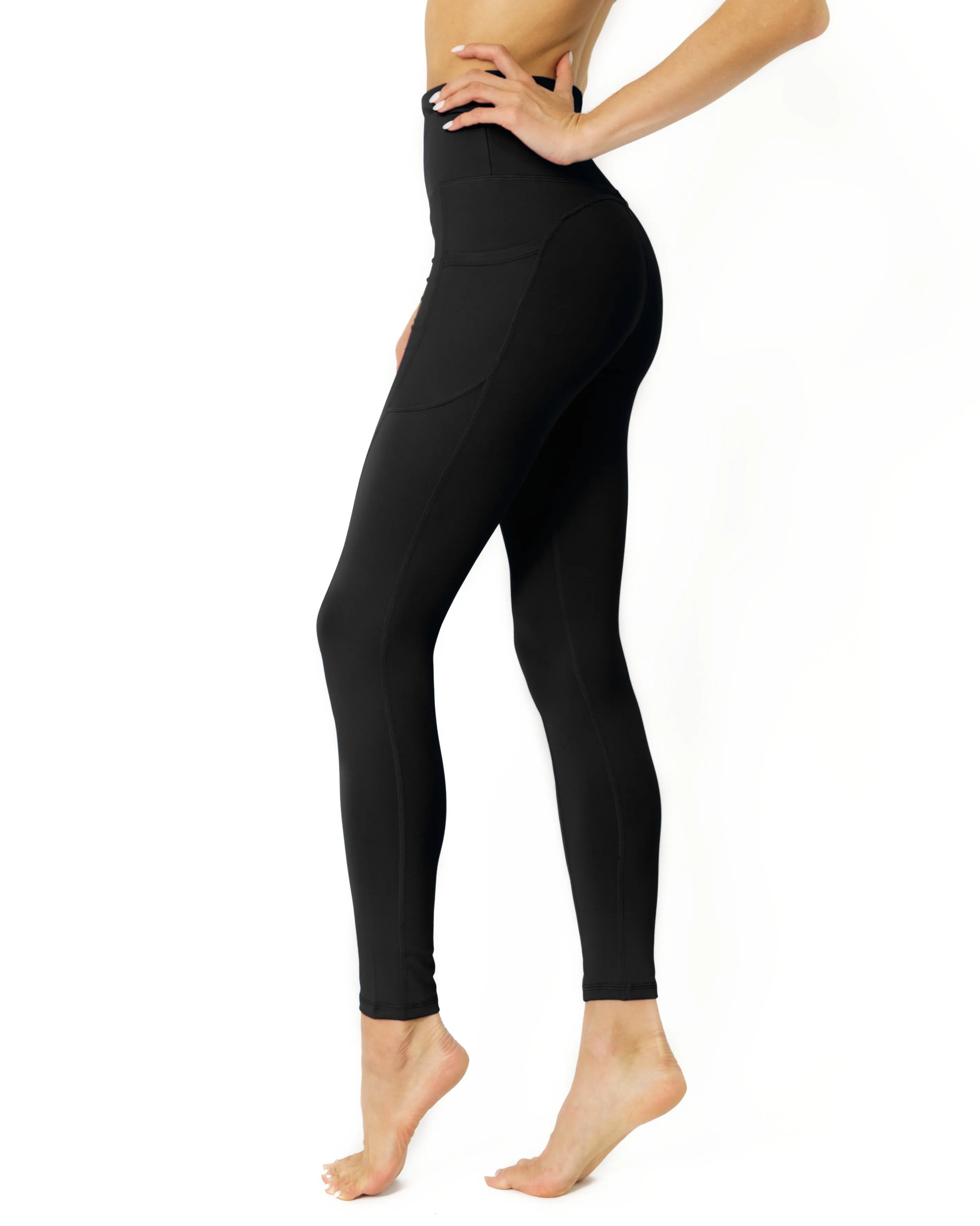 High Waisted Yoga Leggings - Black