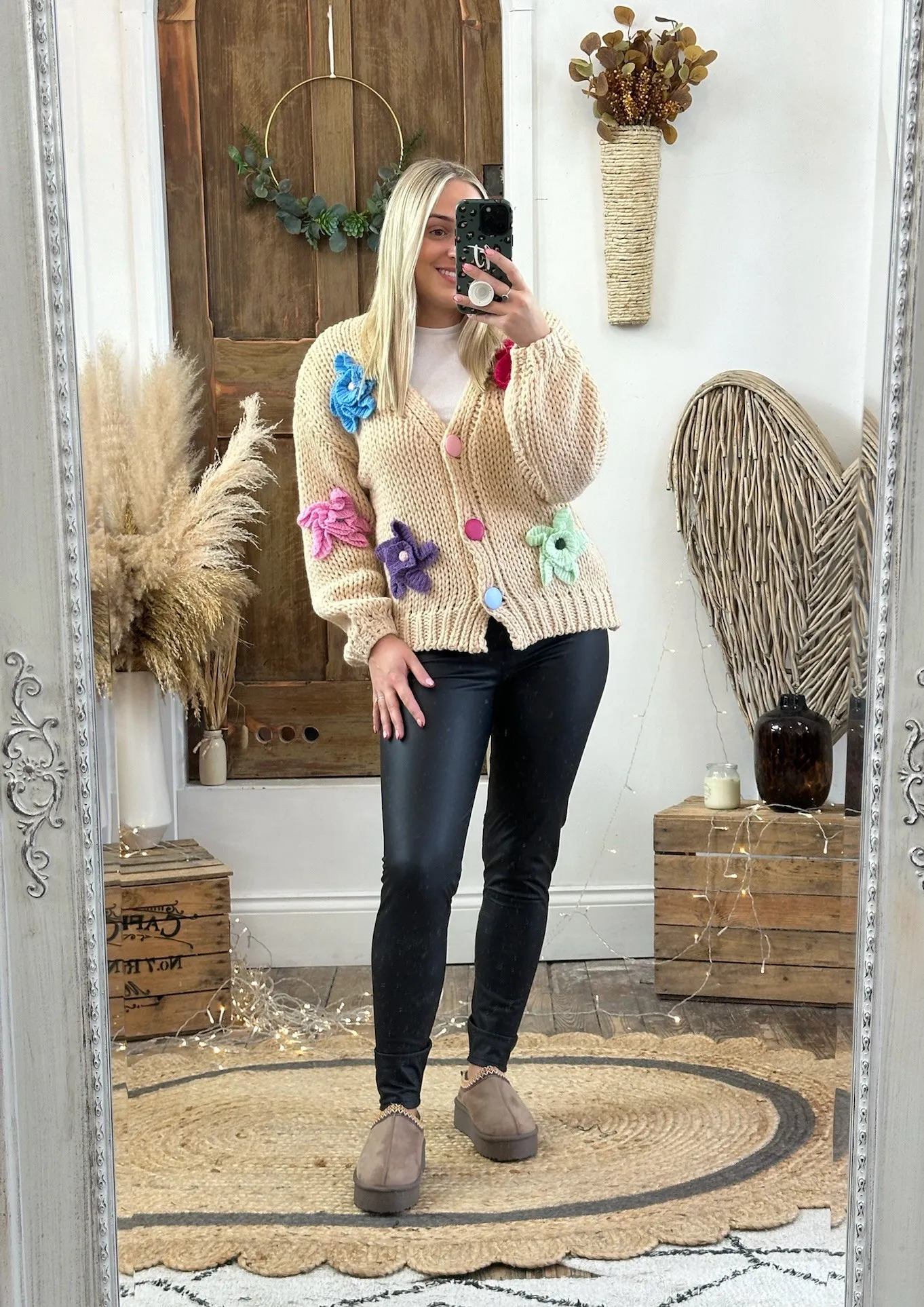 I Can Buy Myself Flowers Chunky Knit Cardigan