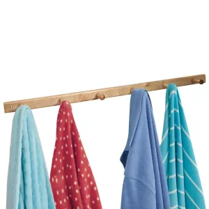 iDesign Wood Rack - 6 Peg in Natural