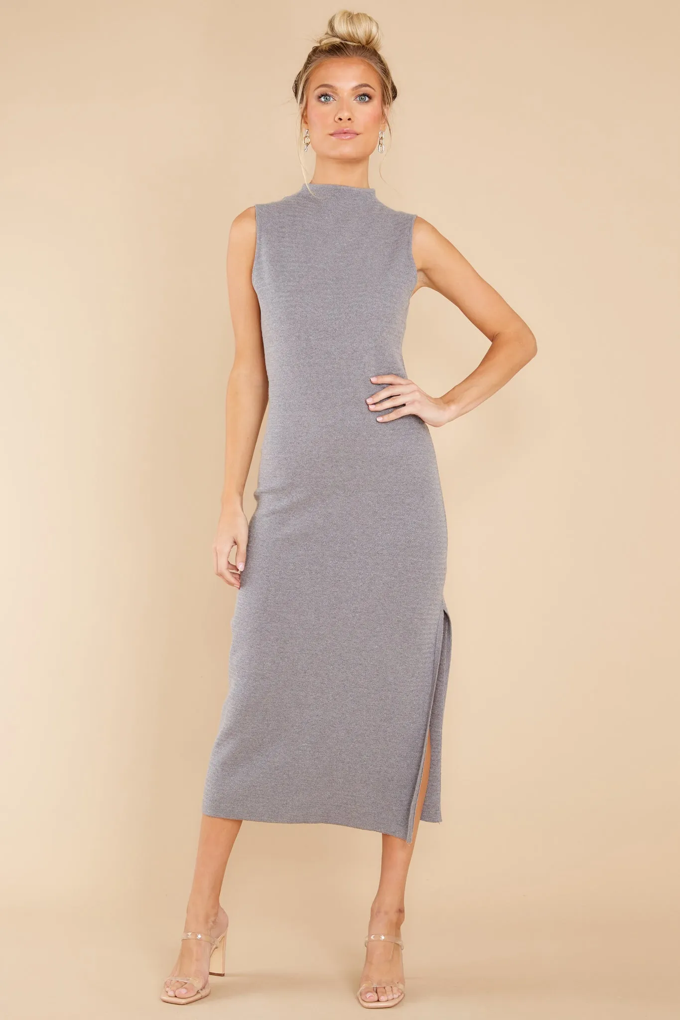 In The Valley Charcoal Grey Maxi Dress