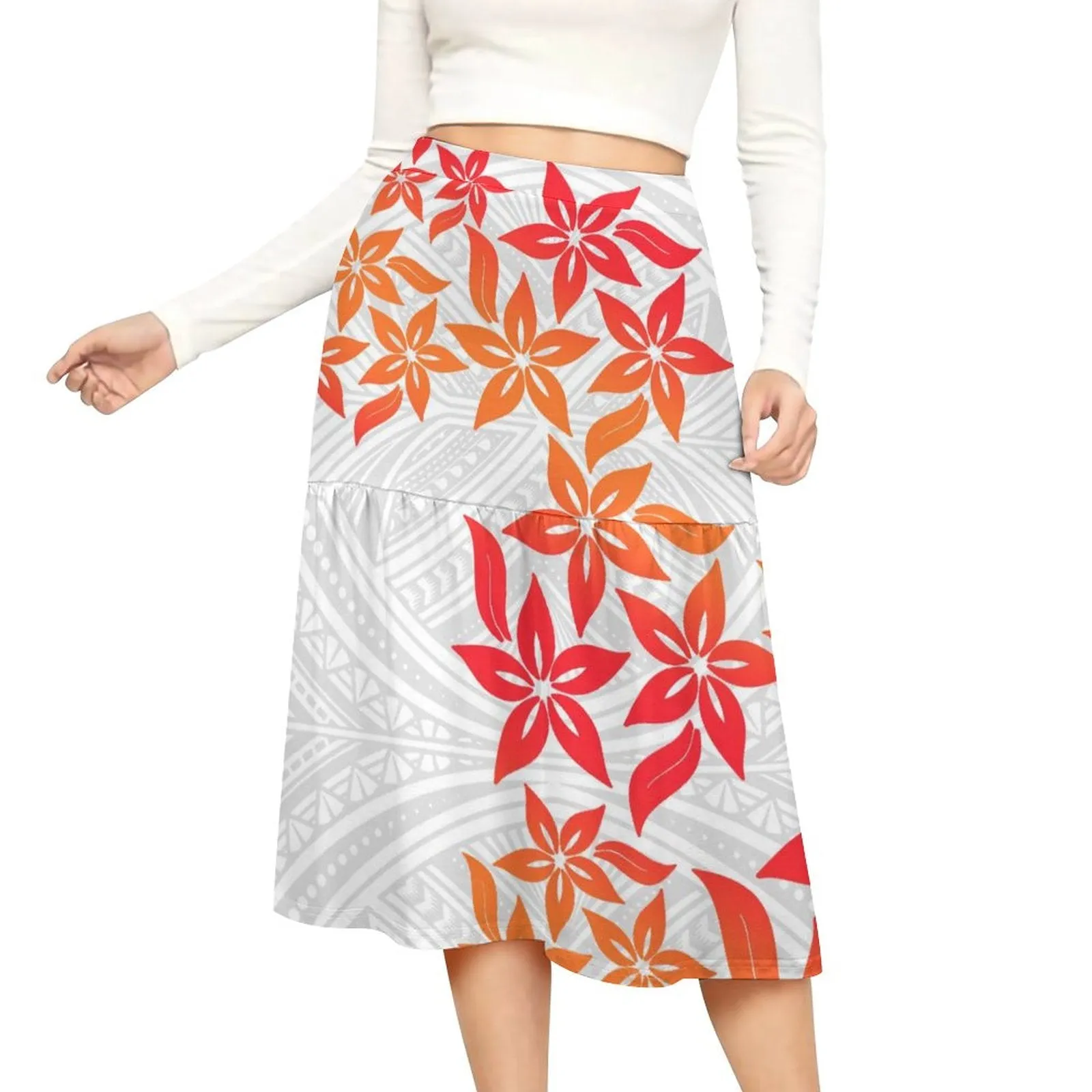 Island Blossom Midi Skirt-Culture Heaven Special