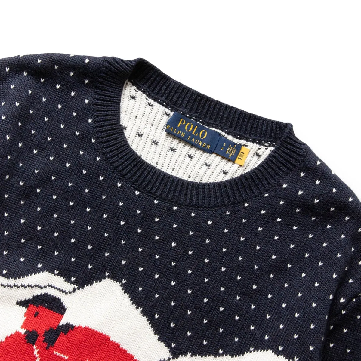 JACQUARD STITCHED SKI MOTIF CREWNECK SWEATER