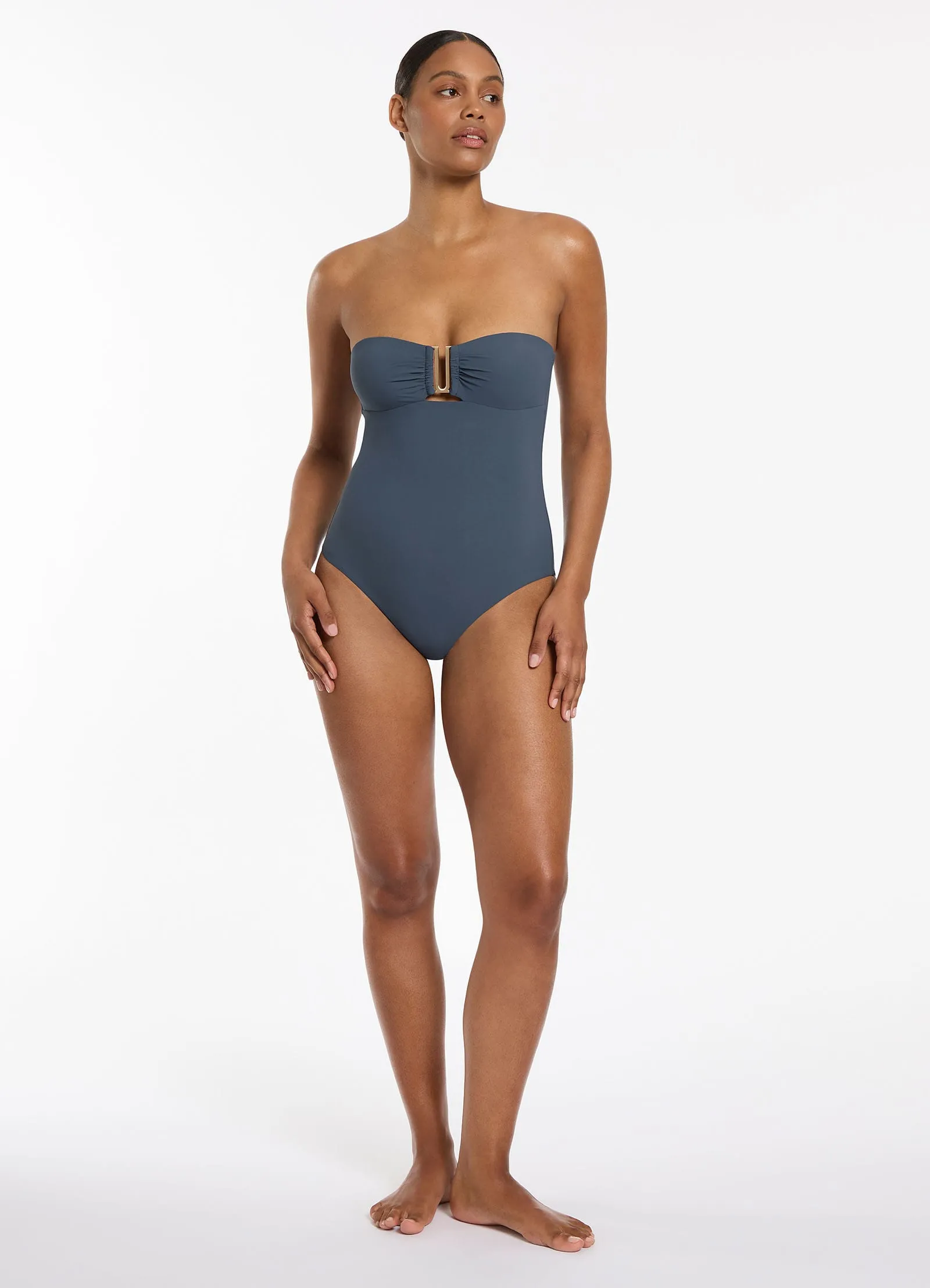 Jetset Bandeau One Piece - Steel Blue