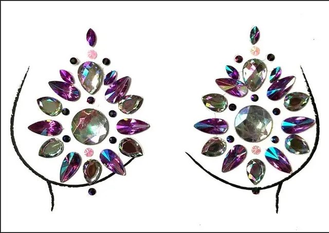 Jeweled Acrylic Nipple Pasties