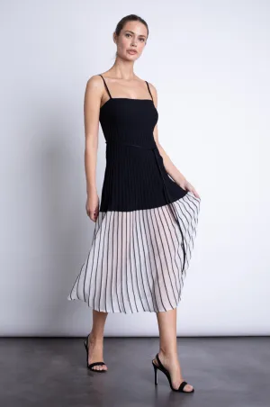 KAR Moraima Knit Pleated Midi Dress