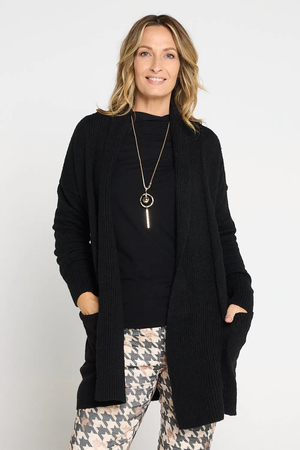 Karamo Knit Cardi - Black