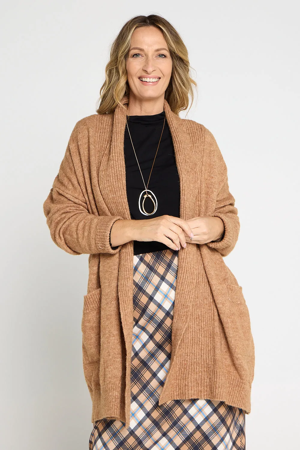 Karamo Knit Cardi - Brown