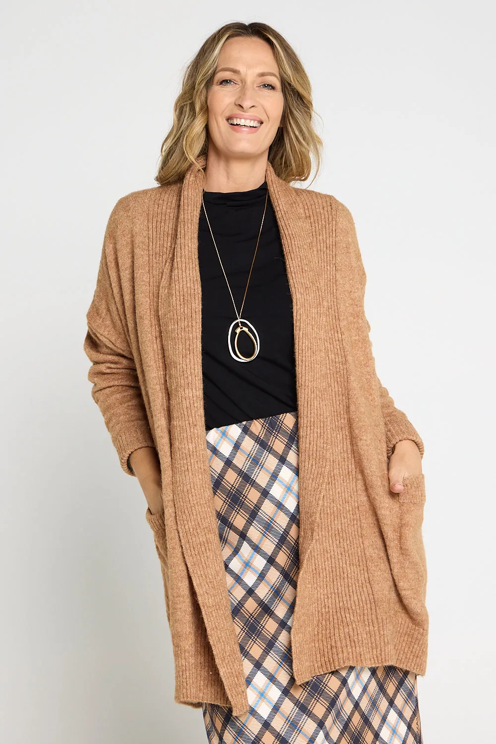 Karamo Knit Cardi - Brown