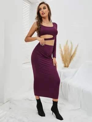 KittenAlarm - One Shoulder Cut Out Bodycon Dress