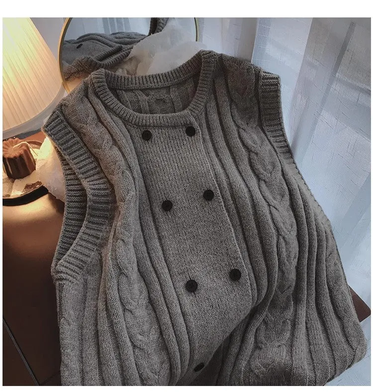 knitted vest for women new sweater cardigan jacket      S5013