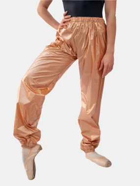 Laminate Peach Warm-Up Dance Trash Bag Pants MP5003