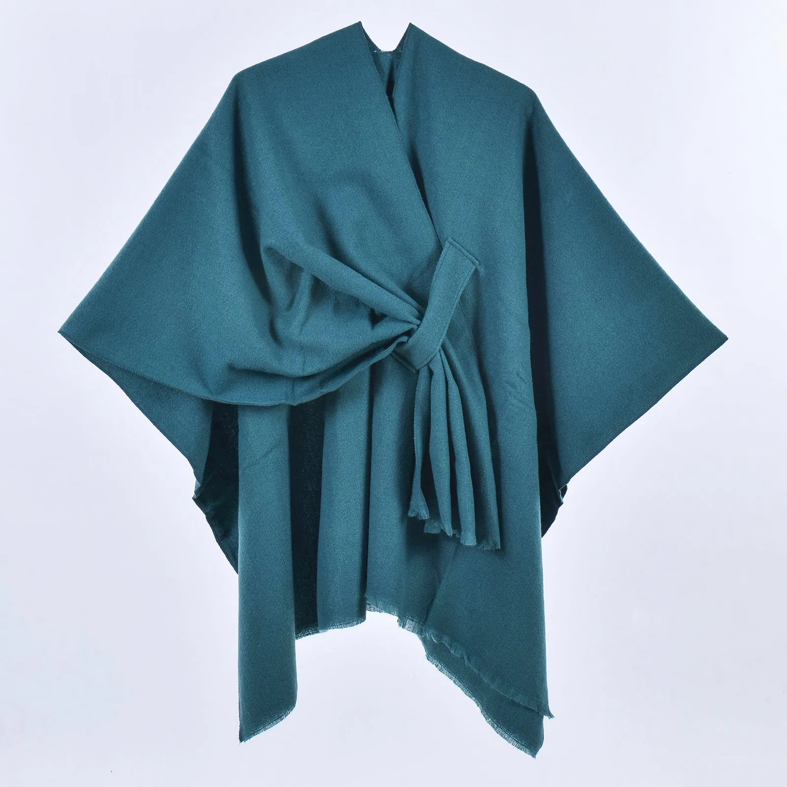 💥Last Day 50% OFF💥💕 Large Cross Front Poncho Sweater Knitted Elegant Shawls Cape 💃