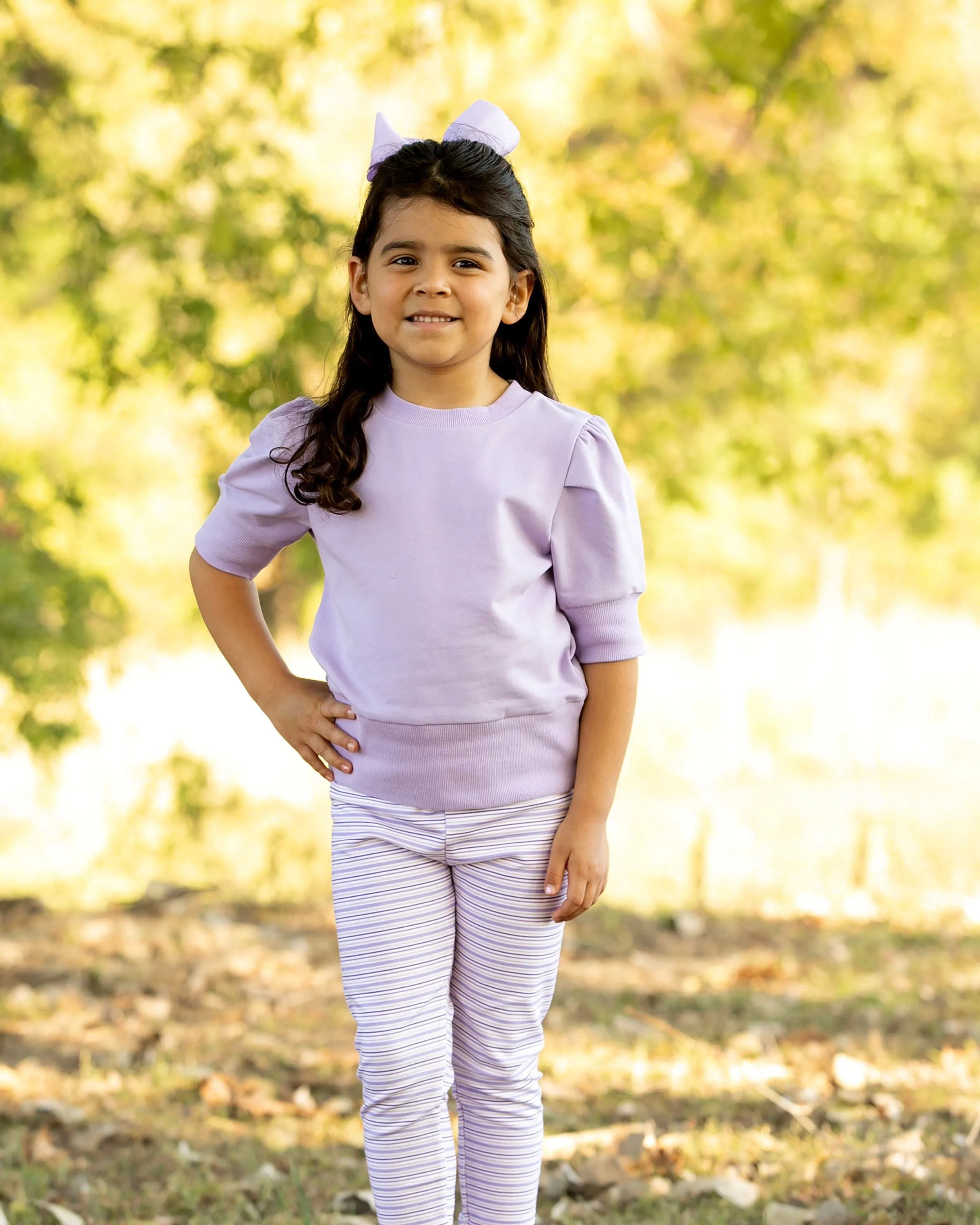 Leggings- Purple Stripes