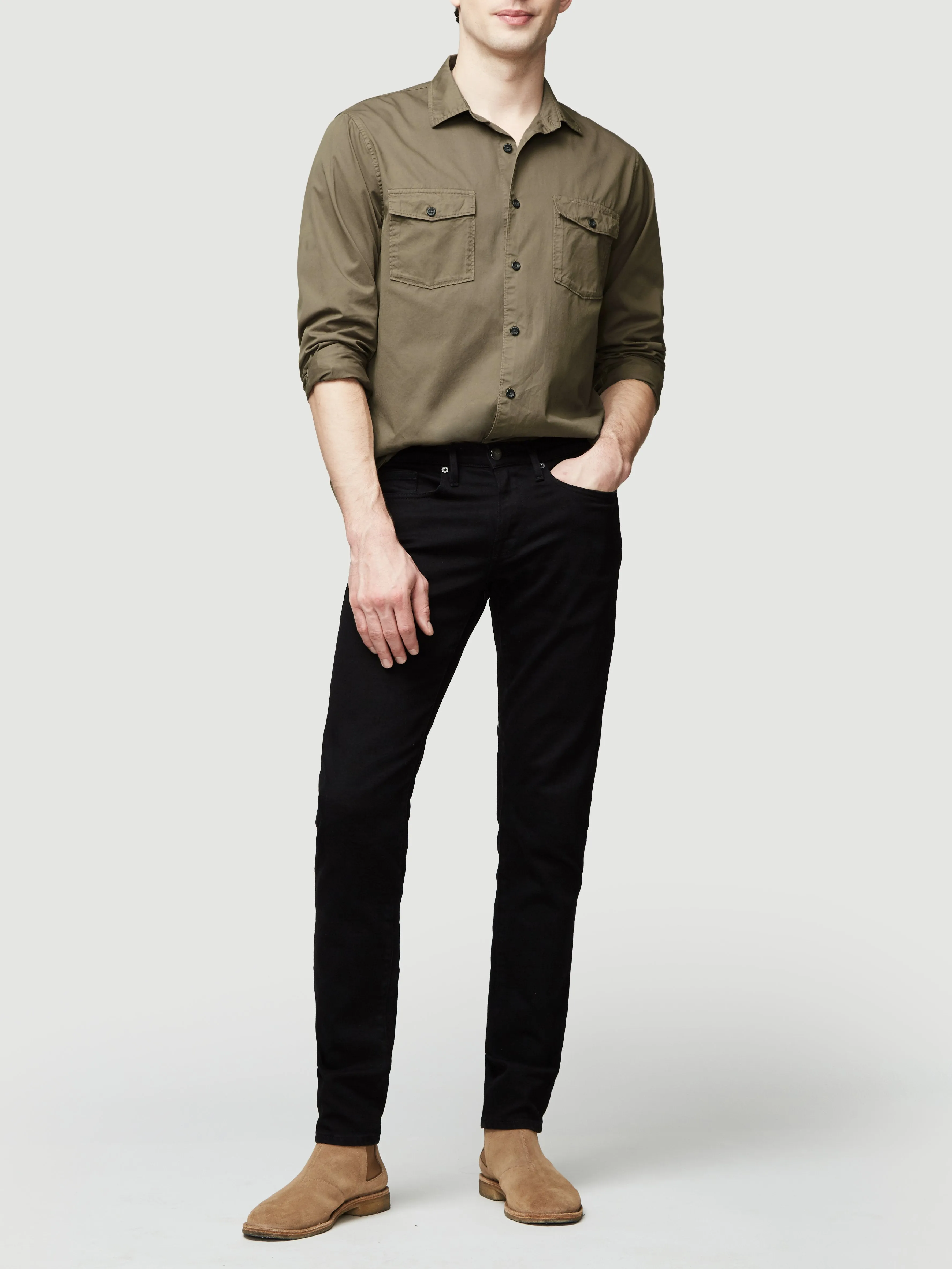 Long Sleeve Double Flap Pocket Shirt -- Lantern