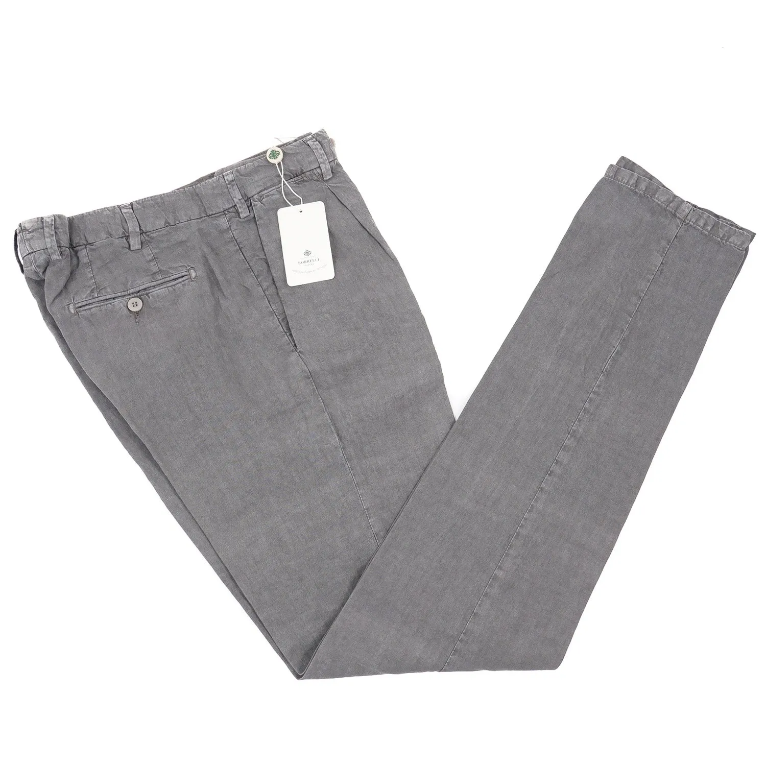 Luigi Borrelli Garment-Washed Linen Pants