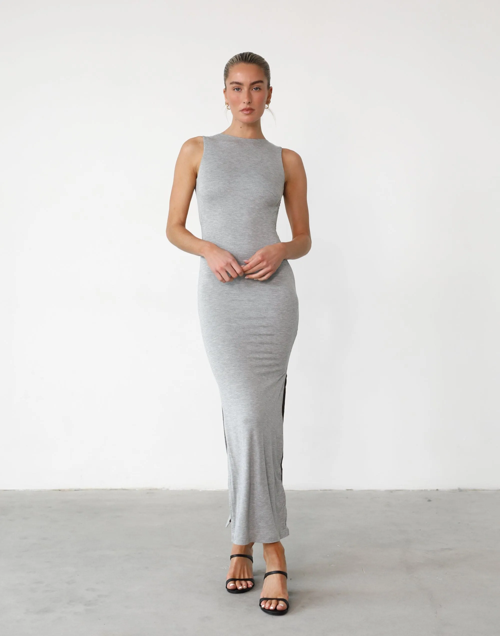 Luna Maxi Dress (Grey Marle)