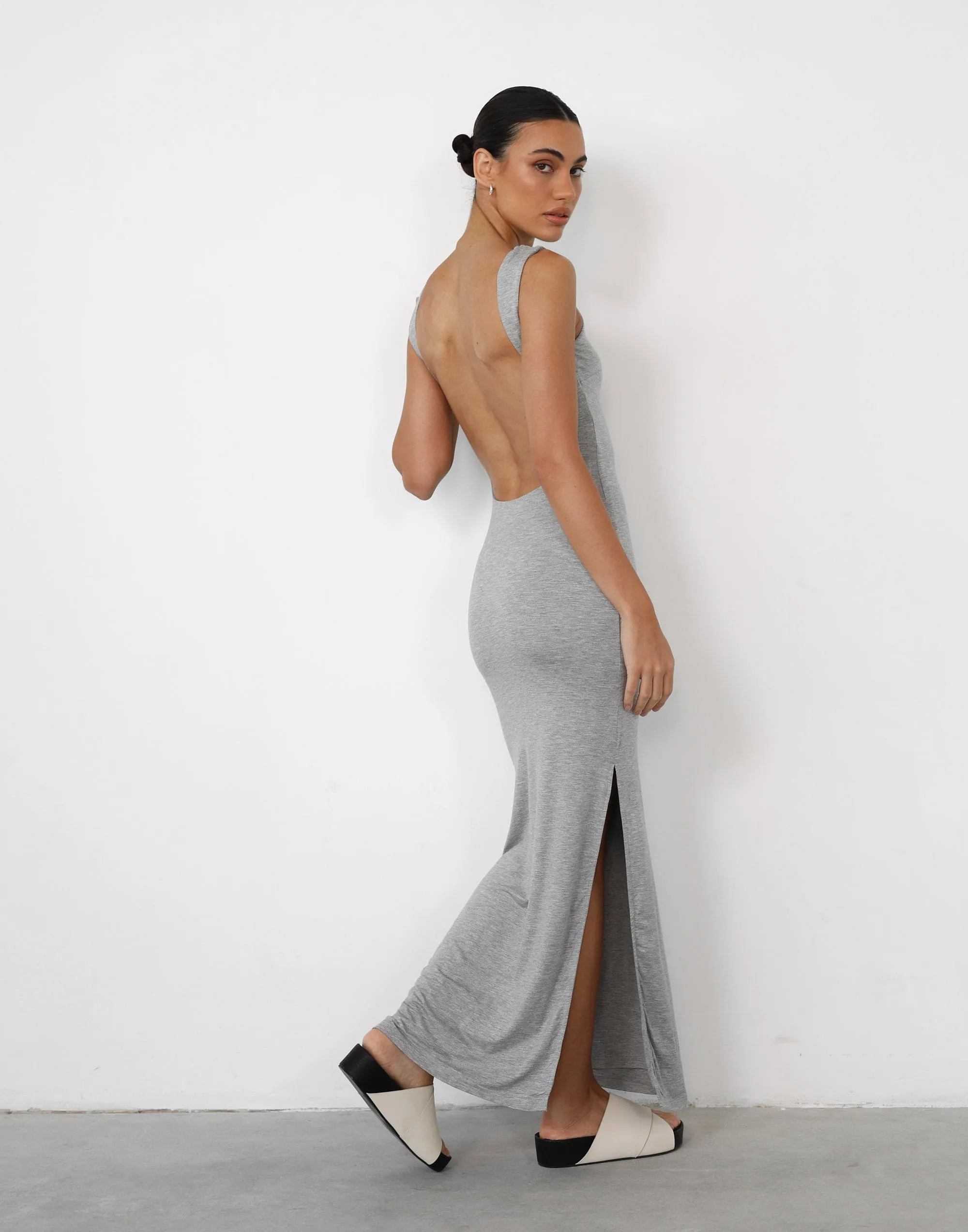 Luna Maxi Dress (Grey Marle)